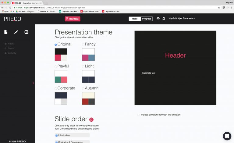 PRE.DO Presentation Mode